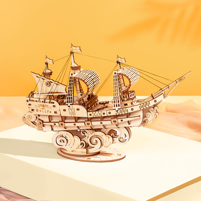 Rolife Sailing Ship 3D Wooden Puzzle TG305