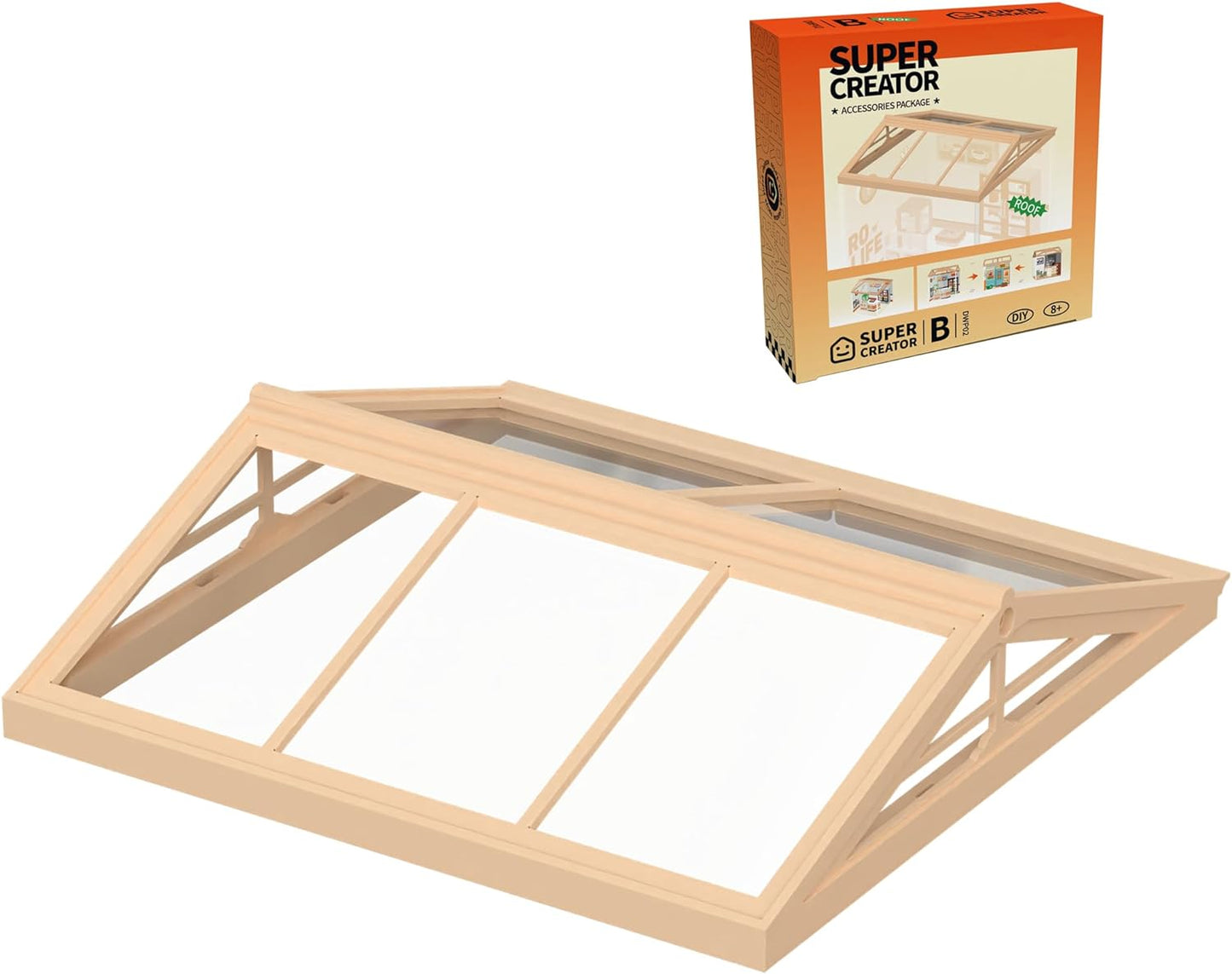 Rolife Roof and Dust-proof Door for Super Creator DIY Miniature House