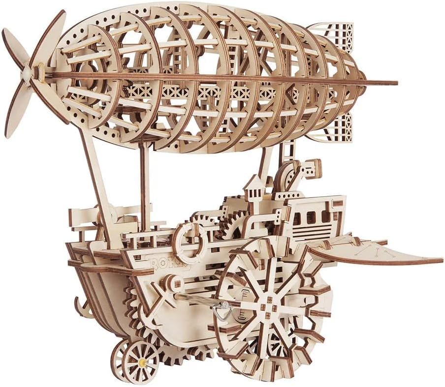 ROKR Air Vehicle Mechanical Airship 3D Wooden Puzzle LK702