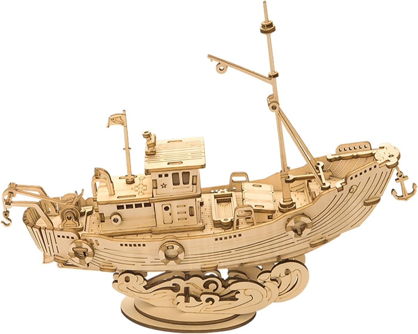 Rolife Fishing Ship Model 3D Wooden Puzzle TG308