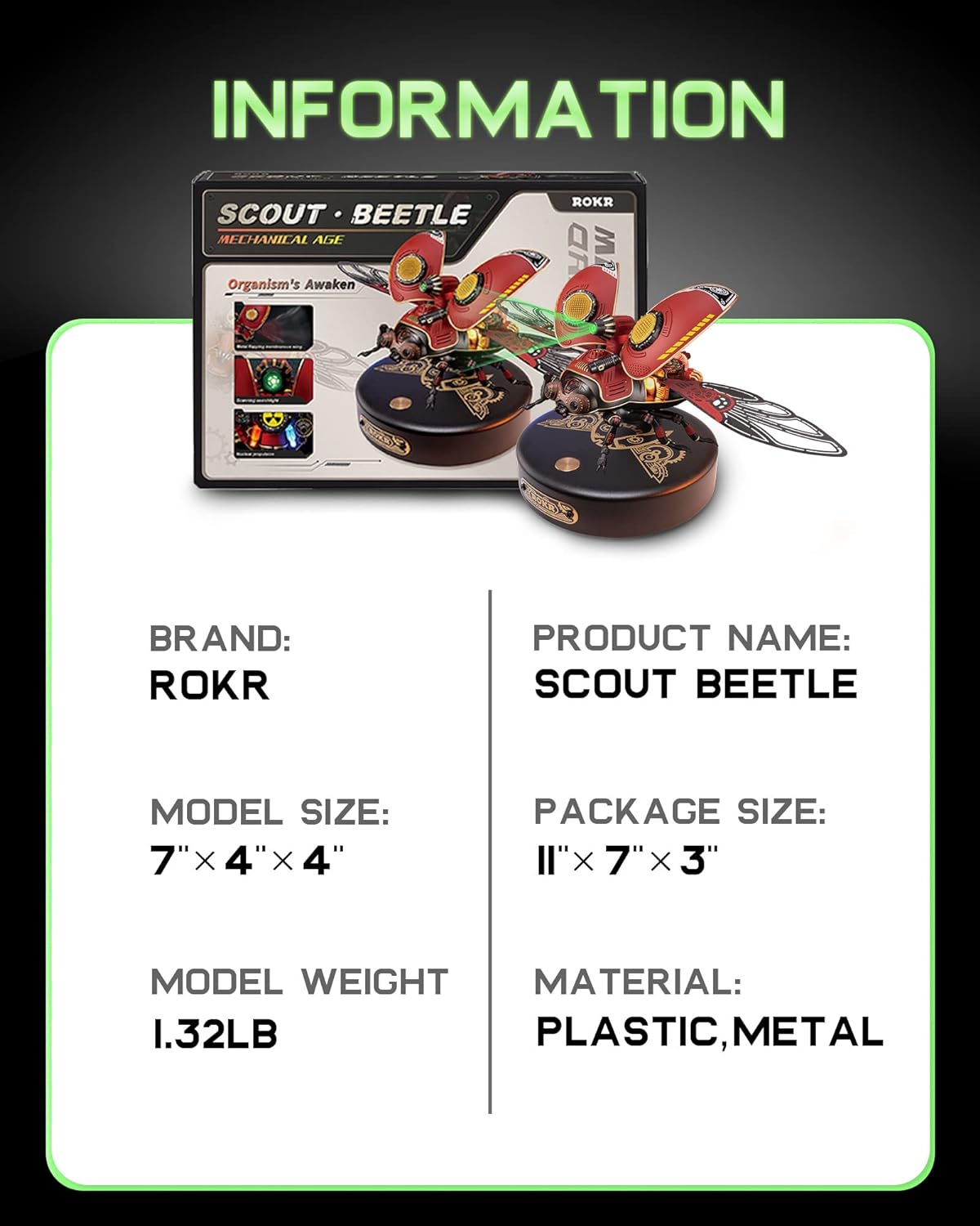 ROKR Scout Beetle Model DIY 3D Puzzle MI02