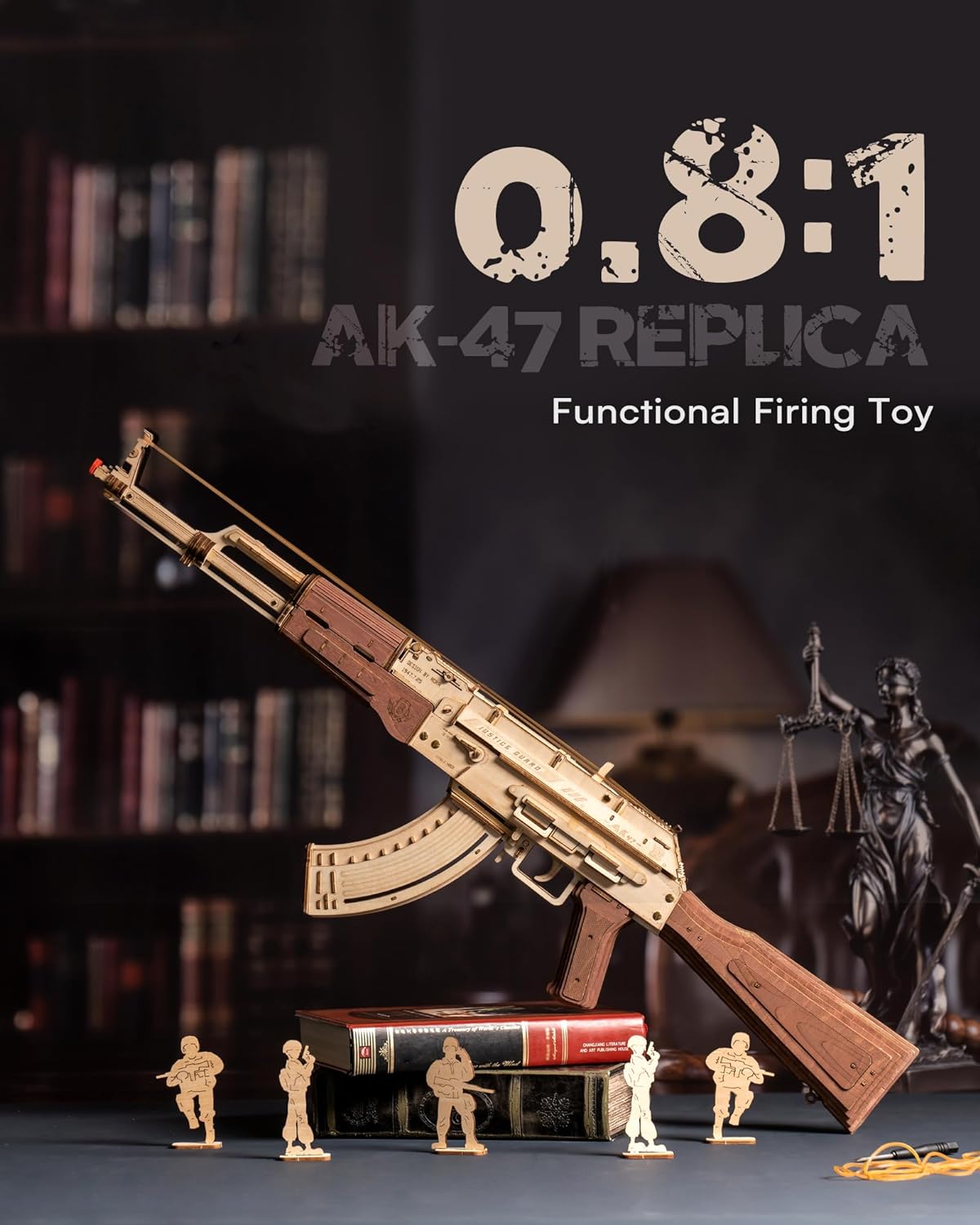 ROKR AK-47 Assault Rifle Gun Toy 3D Wooden Puzzle LQ901