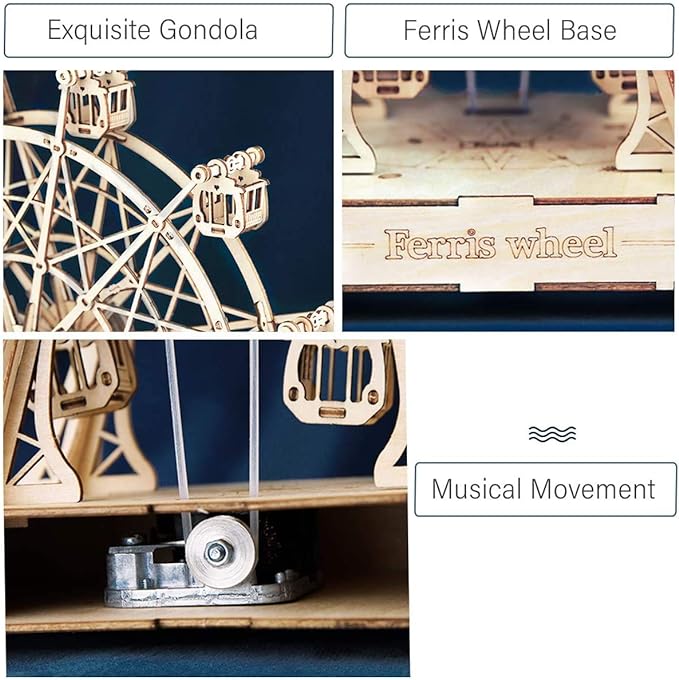 Rolife Ferris Wheel 3D Wooden Puzzle Music Box TGN01