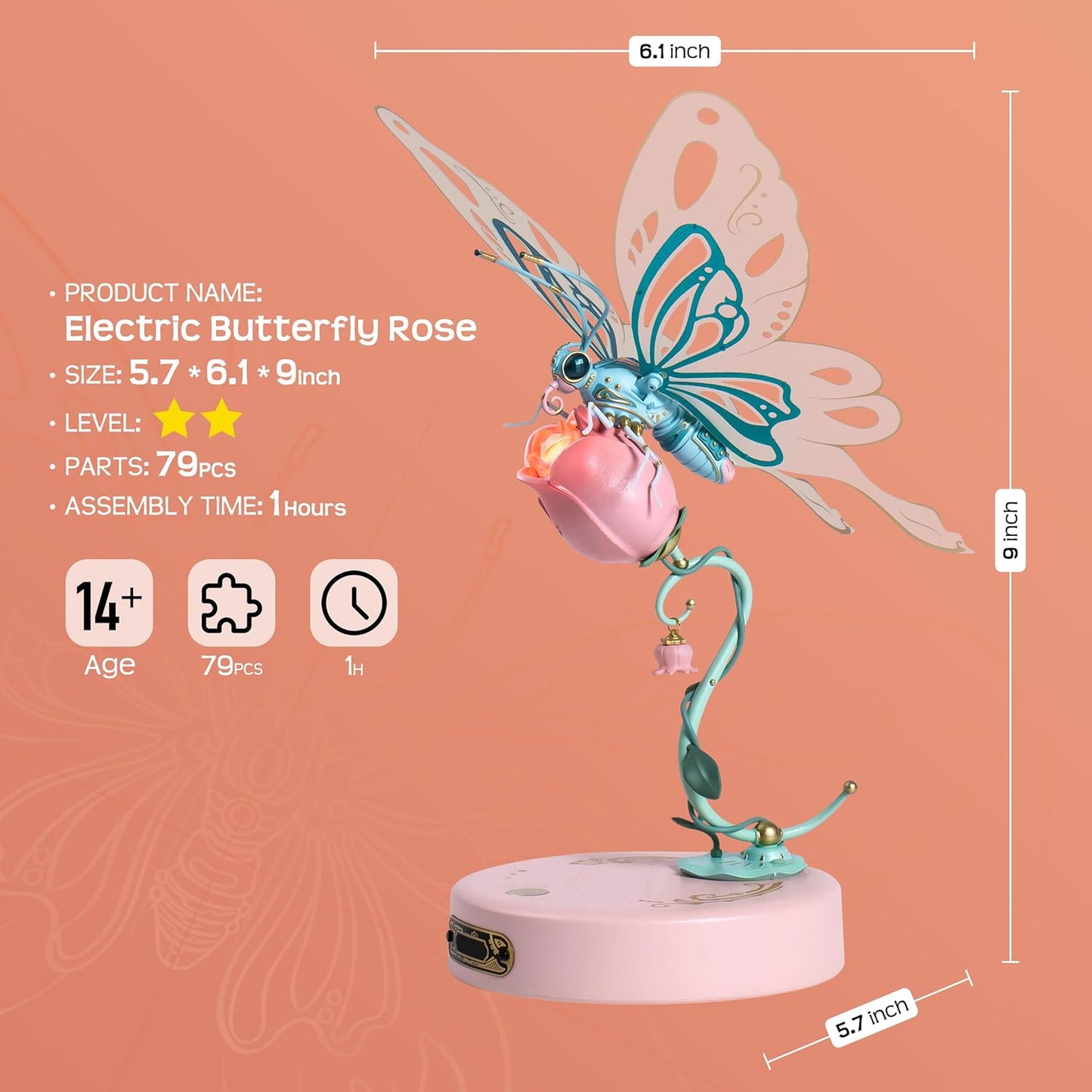 ROKR Butterfly DIY Mechanical 3D Puzzle MI05P