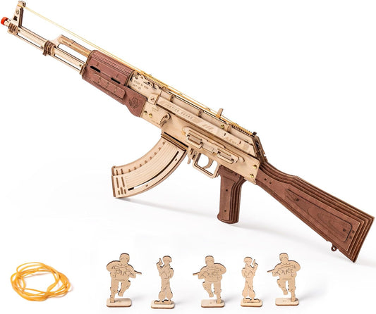 ROKR AK-47 Assault Rifle Gun Toy 3D Wooden Puzzle LQ901