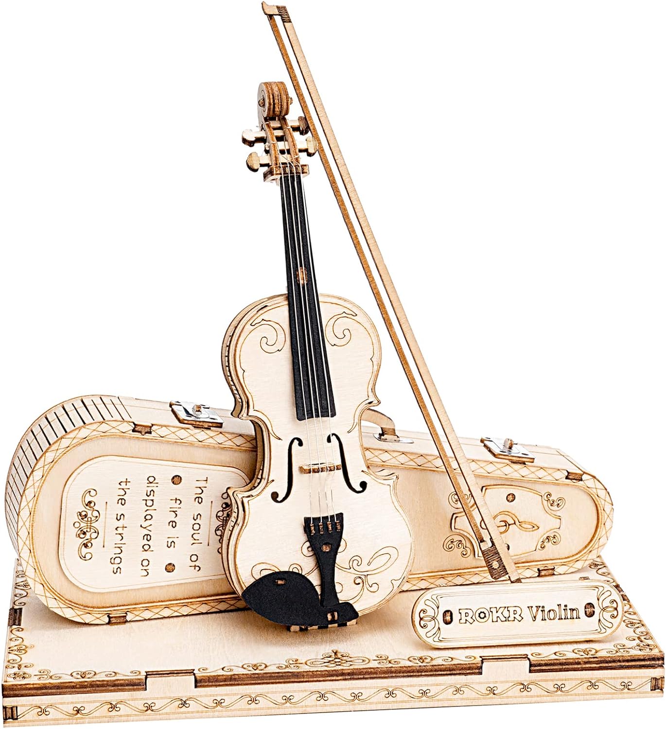 ROKR Violin Capriccio Model 3D Wooden Puzzle DIY music box TG604K