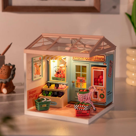 Rolife Super Creator Super Fruit Store Plastic DIY Miniature House Kit DW003