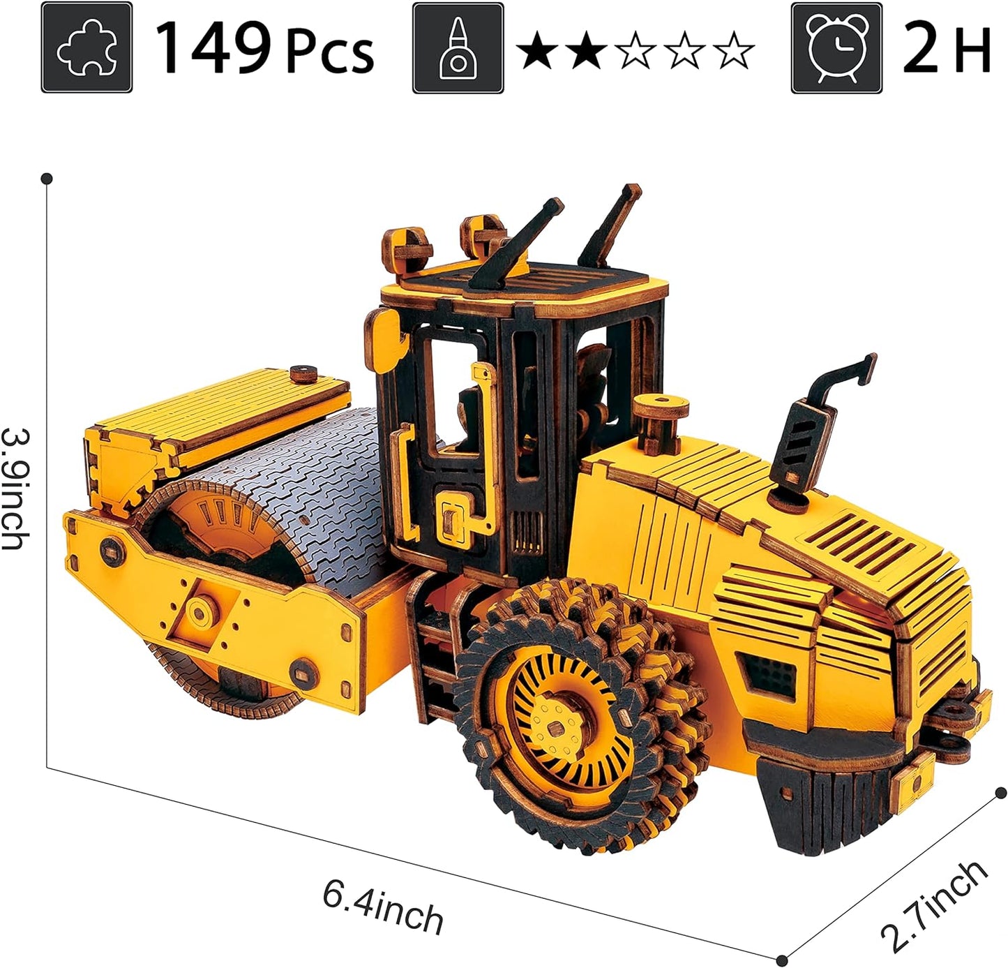 ROKR Dump Truck Engineering Vehicle 3D Wooden Puzzle TG603K