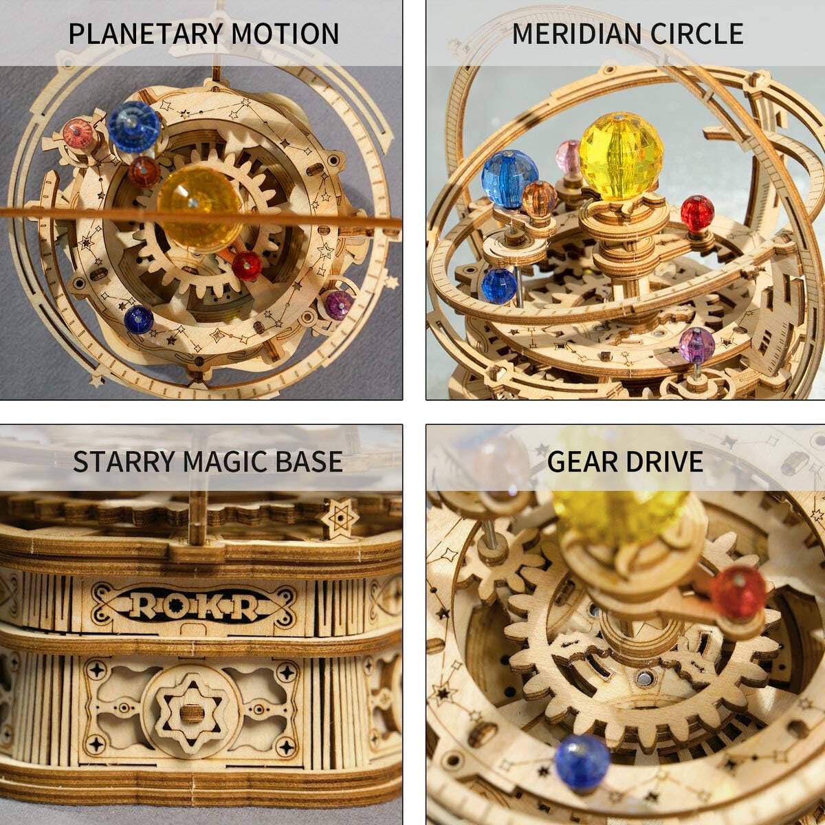 ROKR Starry Night Orrery Mechanical Music Box AMK51