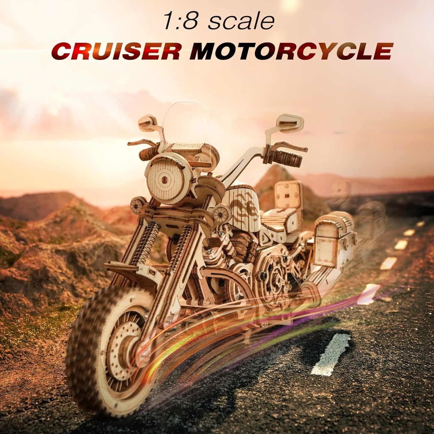 ROKR Cruiser Motorcycle LK504 3D Wooden Puzzle