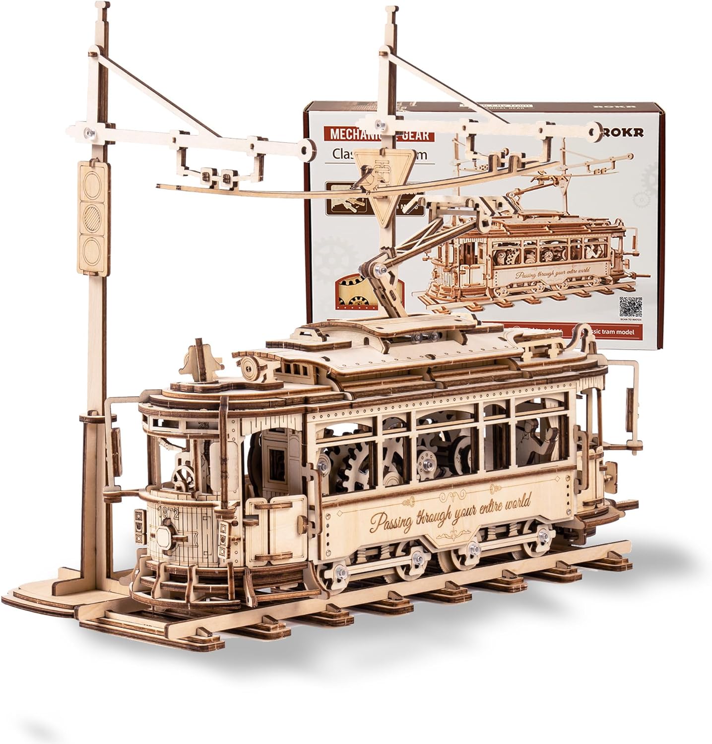 ROKR Classic City Tram 3D Wooden Puzzle LK801