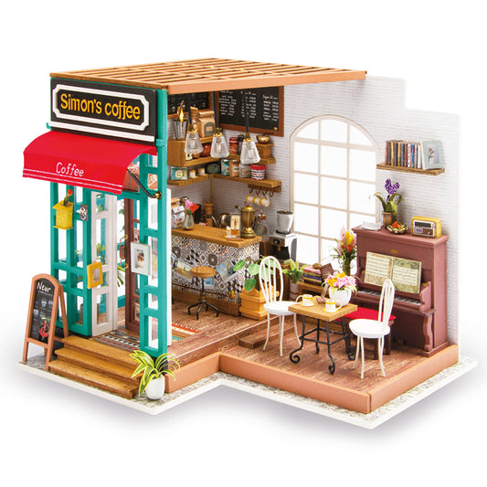 Rolife Simon's Coffee Shop DIY Miniature Dollhouse Kit DG109