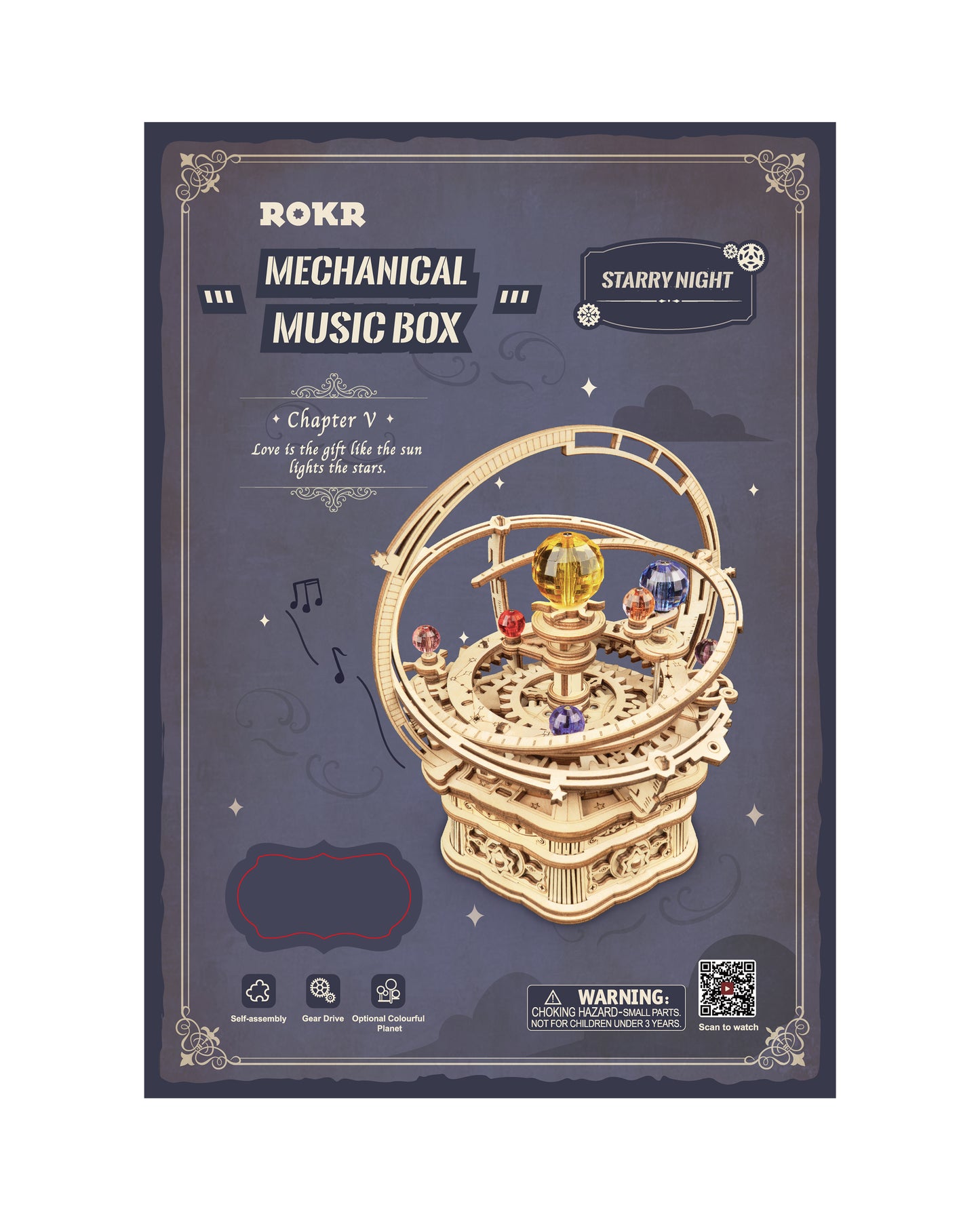 ROKR Starry Night Orrery Mechanical Music Box AMK51