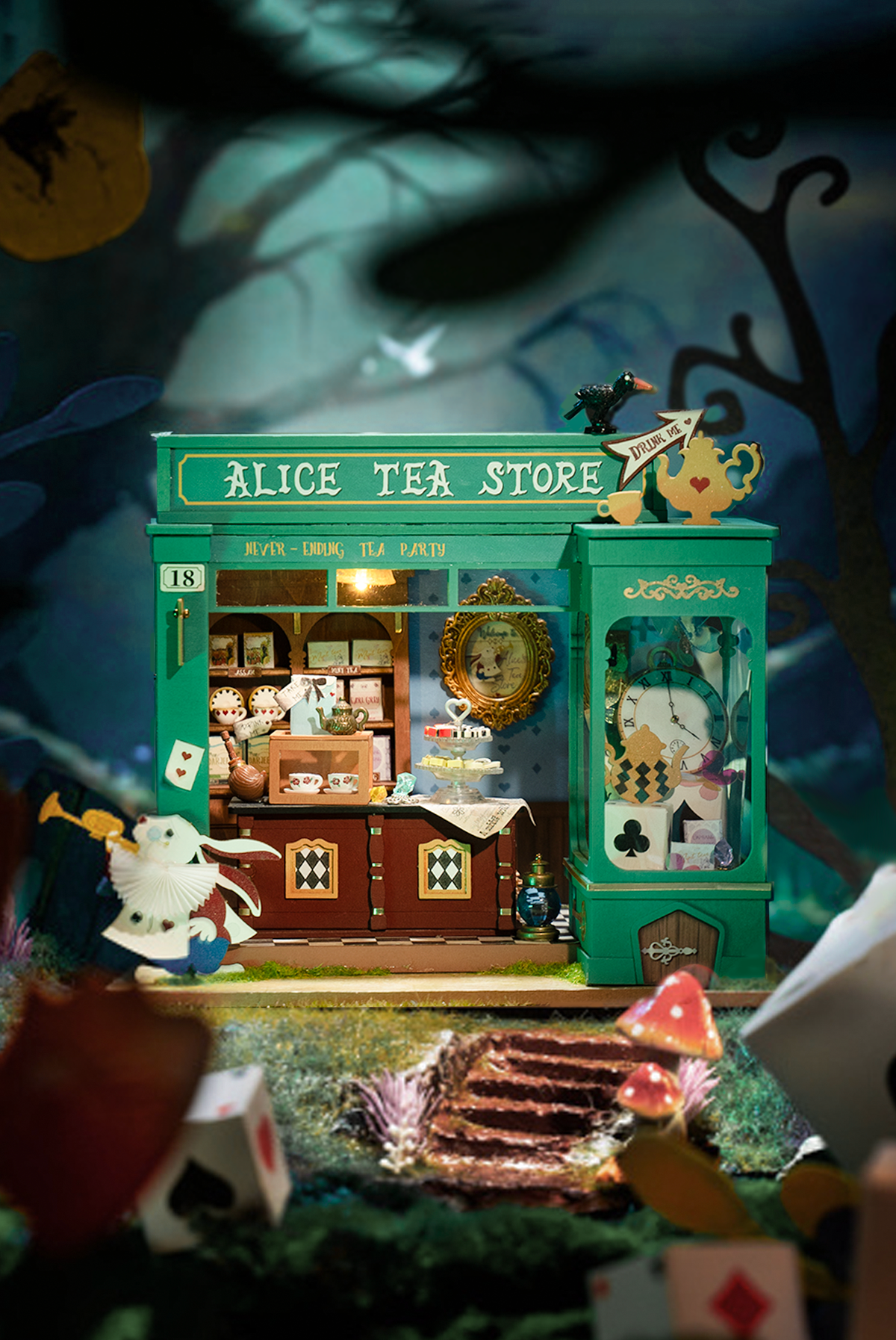 Rolife Alice's Tea Store DIY Miniature House Kit DG156