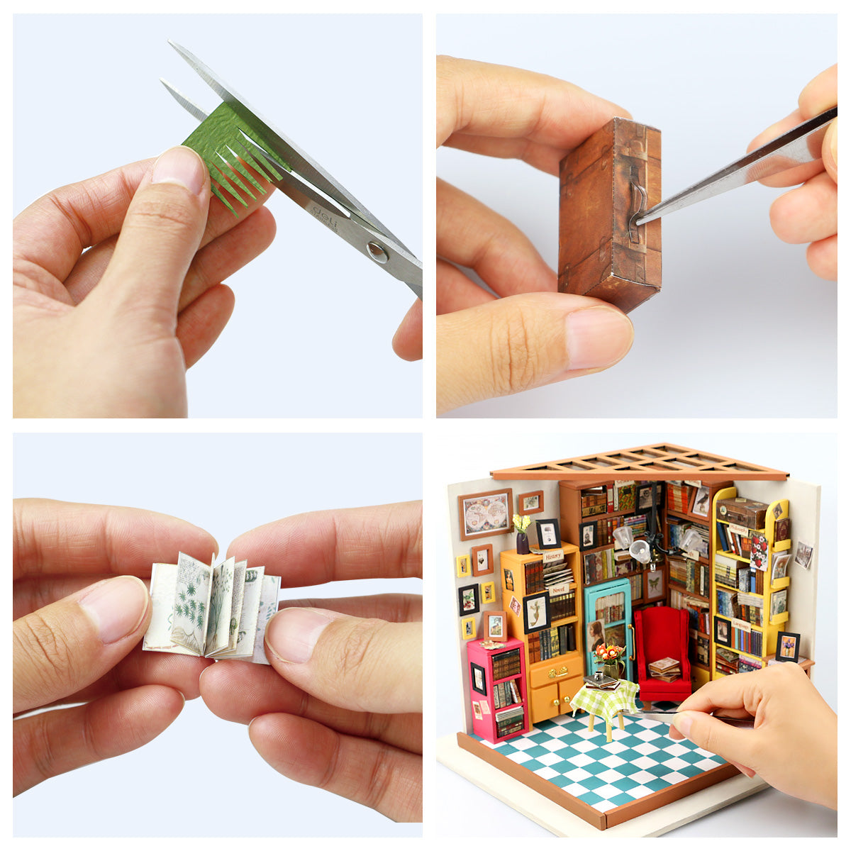 Rolife Sam's Study Library DIY Miniature House Kit DG102