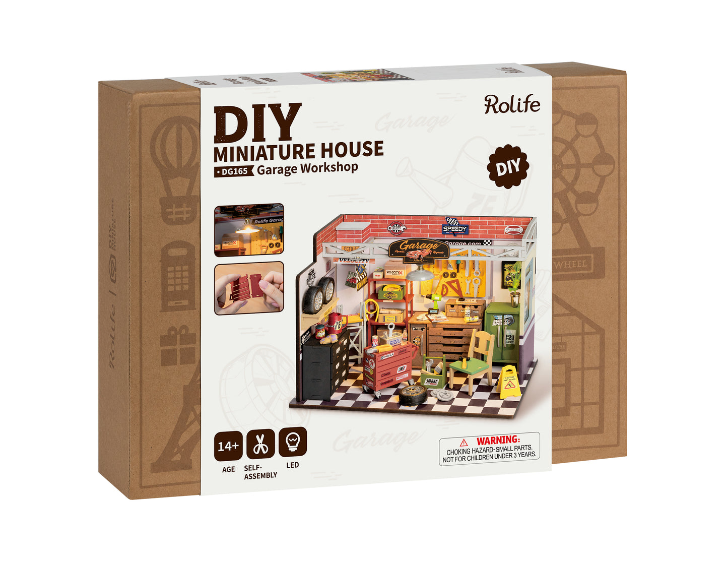 Rolife Garage Workshop DIY Miniature House Kit DG165