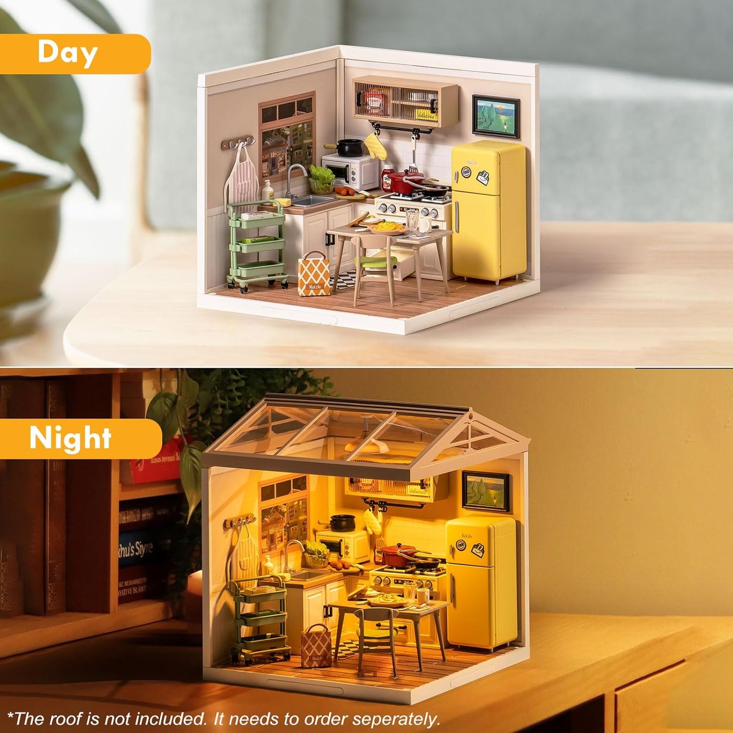 Rolife Happy Meals Kitchen DIY Plastic Miniature House DW008