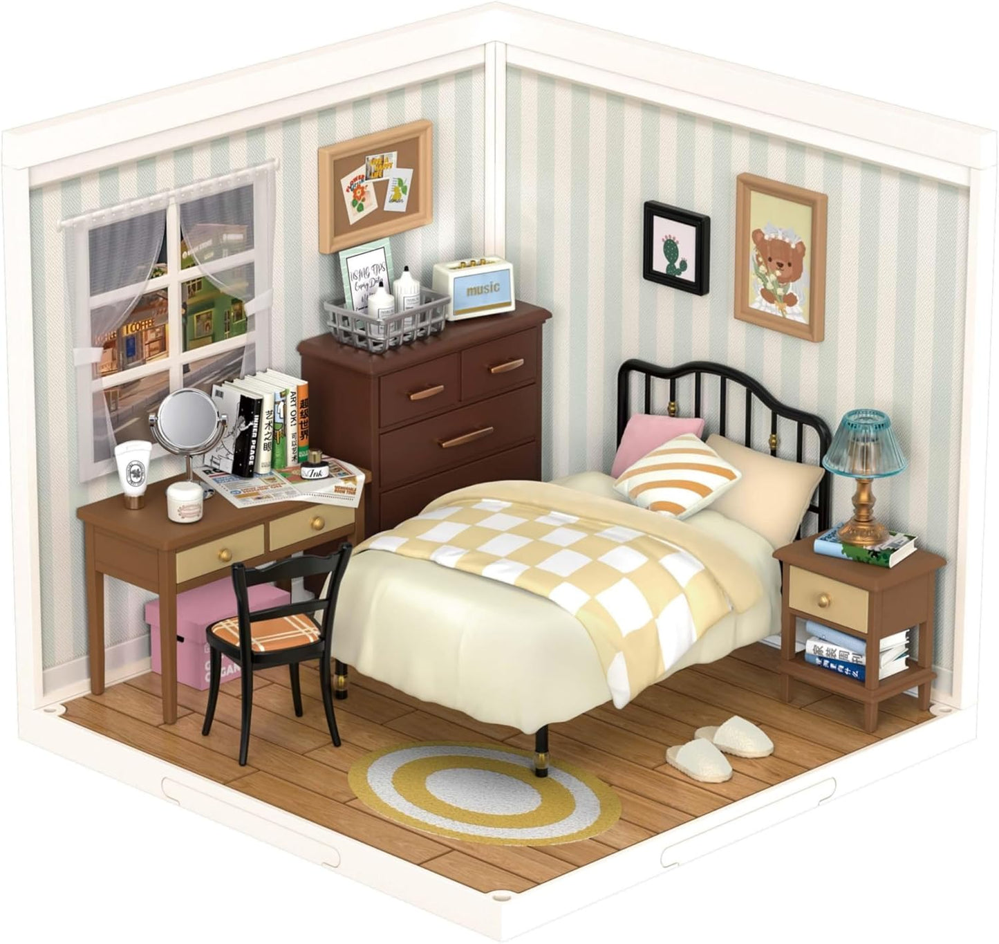 Rolife Sweet Dream Bedroom DIY Plastic Miniature House DW009