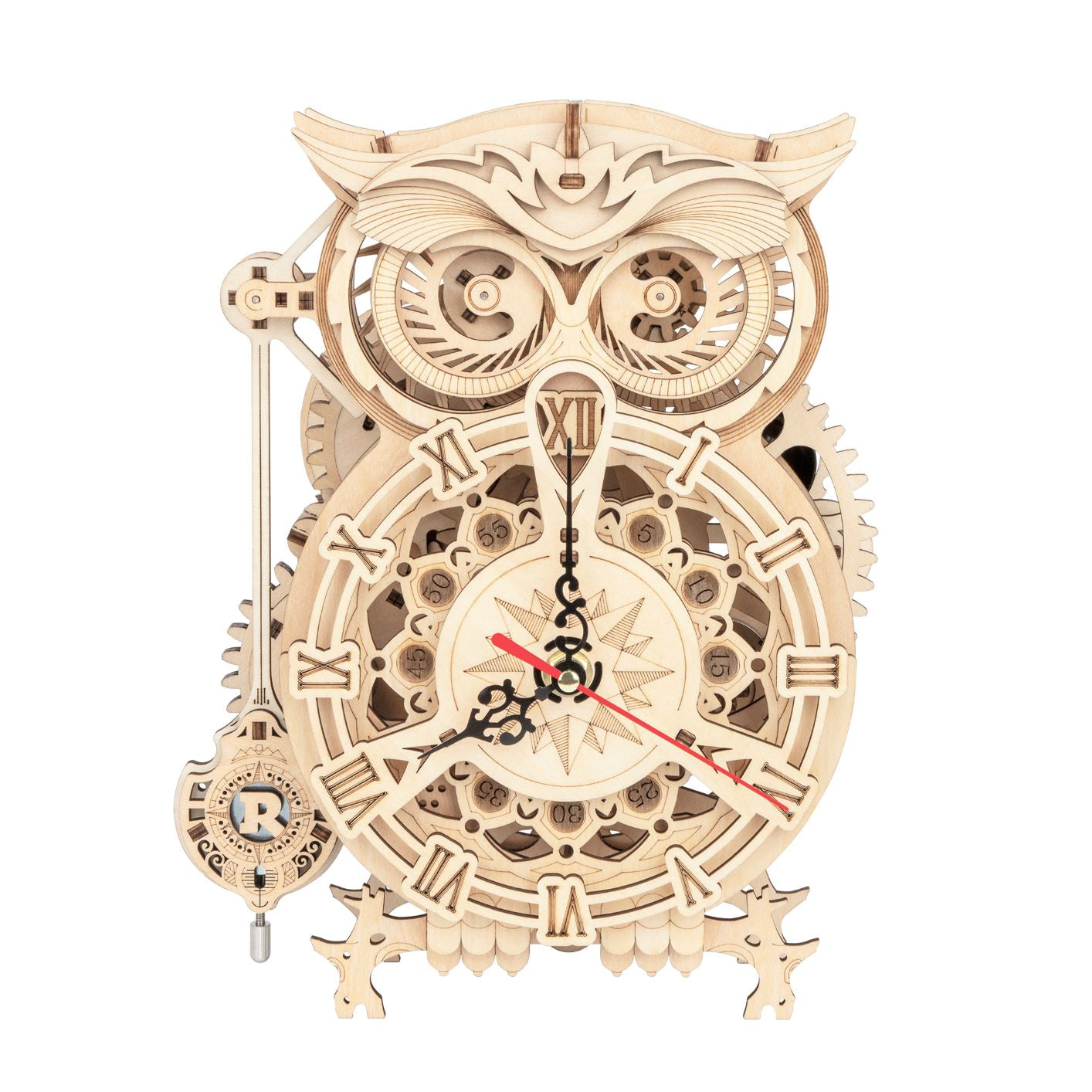 ROKR Owl Clock Mechanical Gears 3D Wooden Puzzle LK503