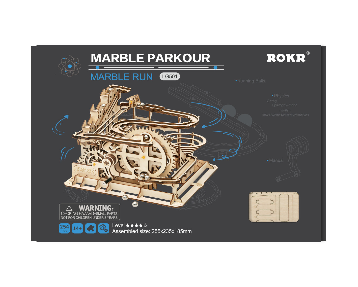 ROKR Marble Parkour Big Funnel Marble Run LG501