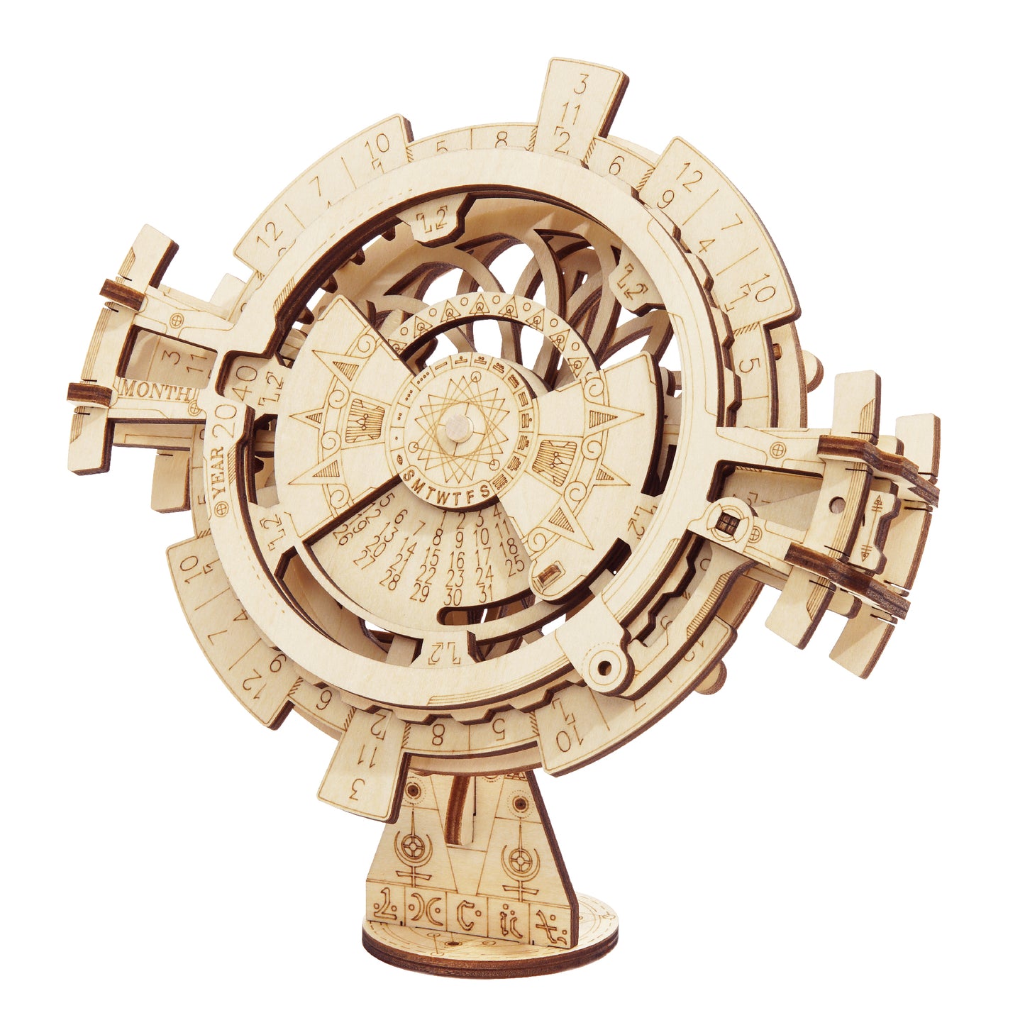 ROKR Perpetual Calendar Mechanical Gears 3D Wooden Puzzle LK201