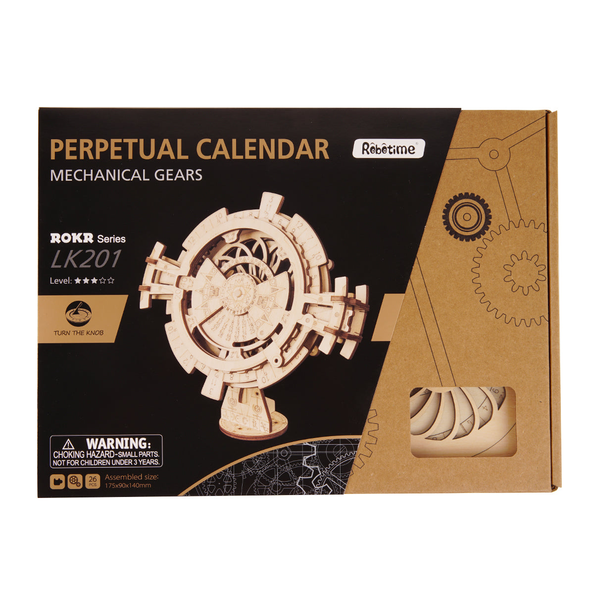 ROKR Perpetual Calendar Mechanical Gears 3D Wooden Puzzle LK201