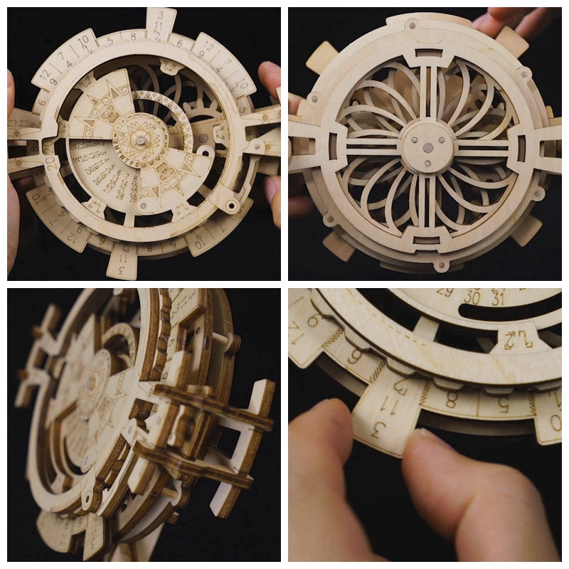 ROKR Perpetual Calendar Mechanical Gears 3D Wooden Puzzle LK201