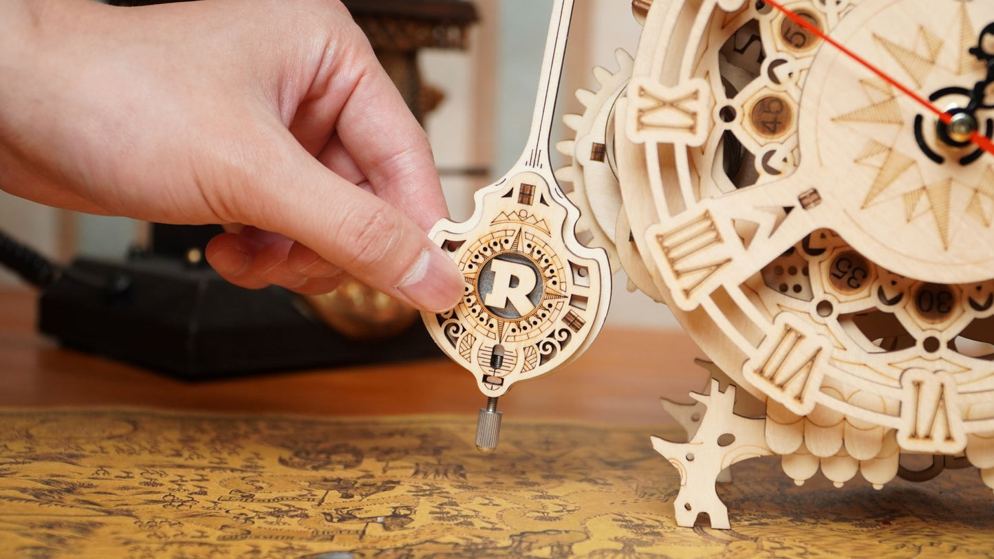 ROKR Owl Clock Mechanical Gears 3D Wooden Puzzle LK503