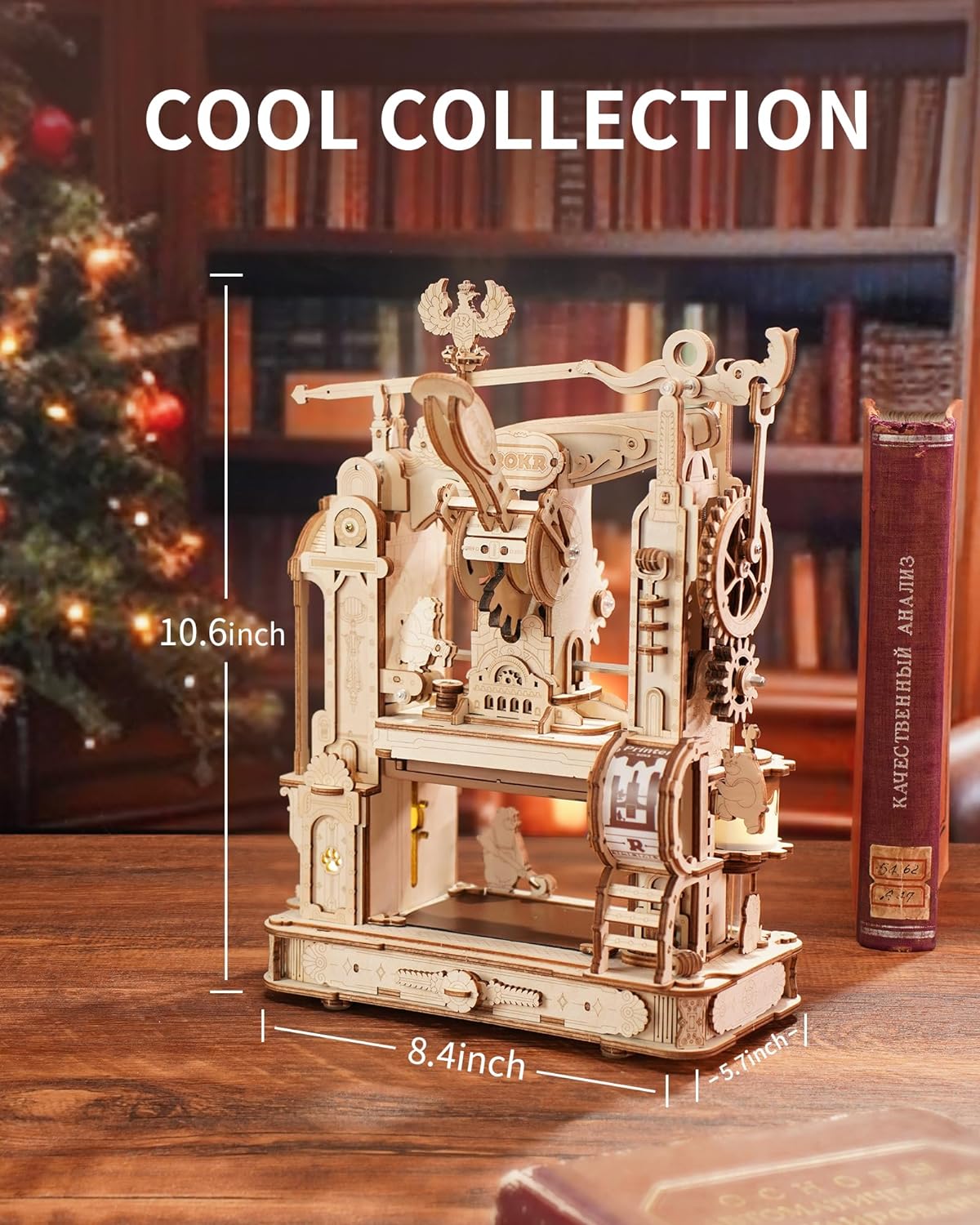 ROKR Classic Printing Press Mechanical 3D Wooden Puzzle LK602