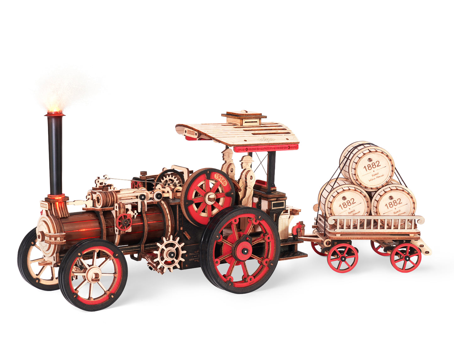 ROKR Steam Engine Mechanical 3D Wooden Puzzle LKA01