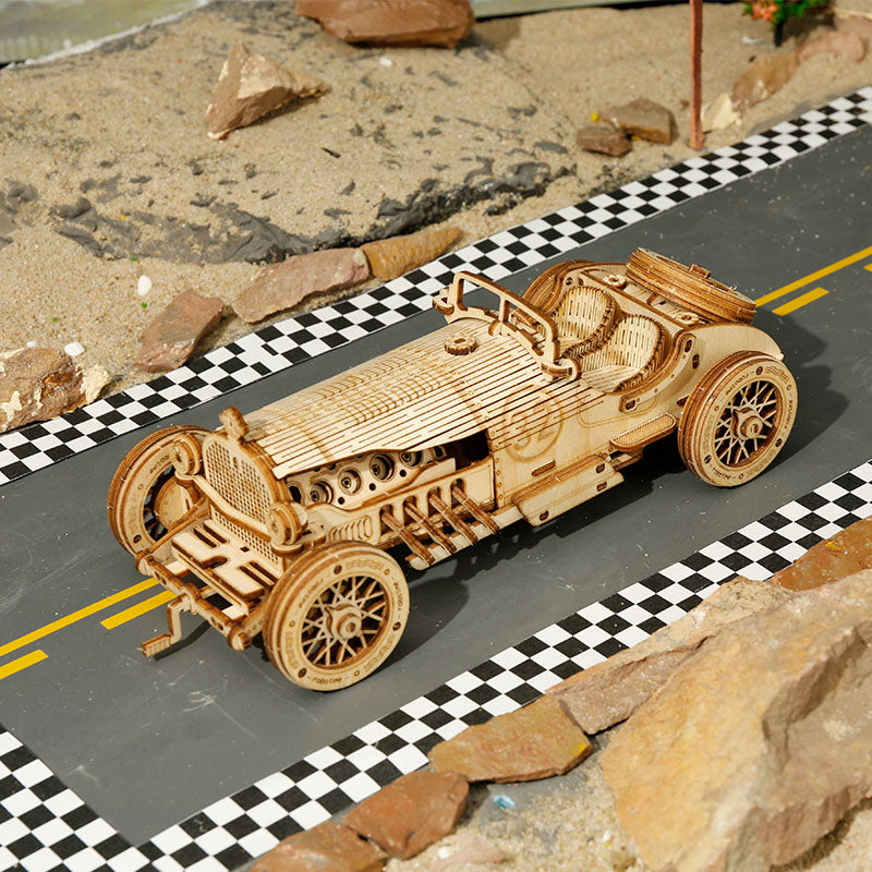 ROKR Grand Prix Car Scale Model 3D Wooden Puzzle MC401