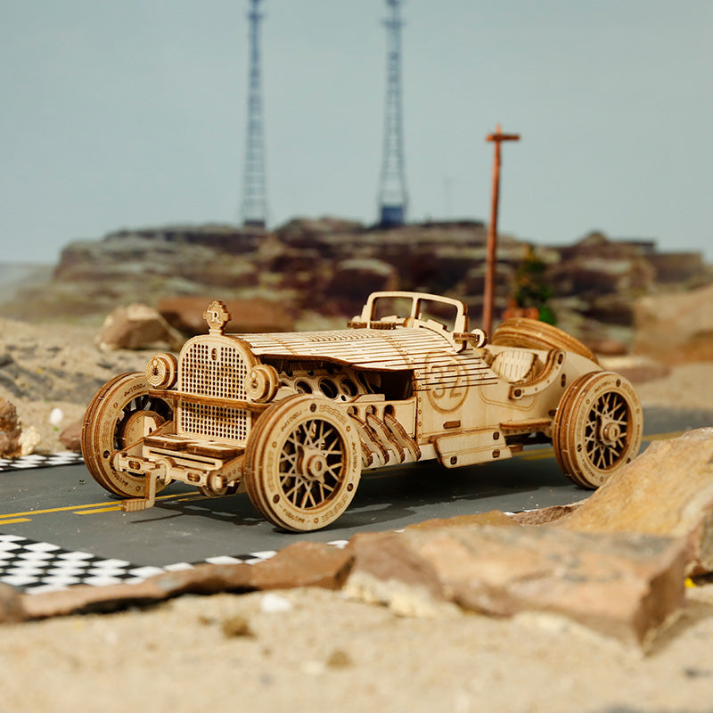 ROKR Grand Prix Car Scale Model 3D Wooden Puzzle MC401