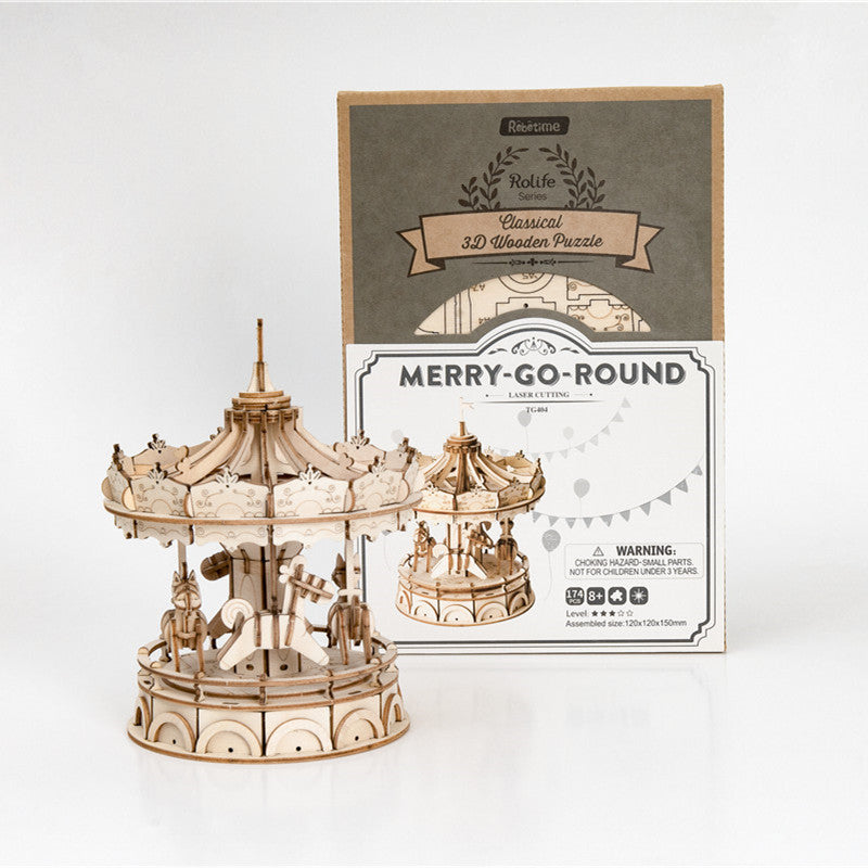 Rolife Merry-Go-Round Carousel 3D Wooden Model TG404