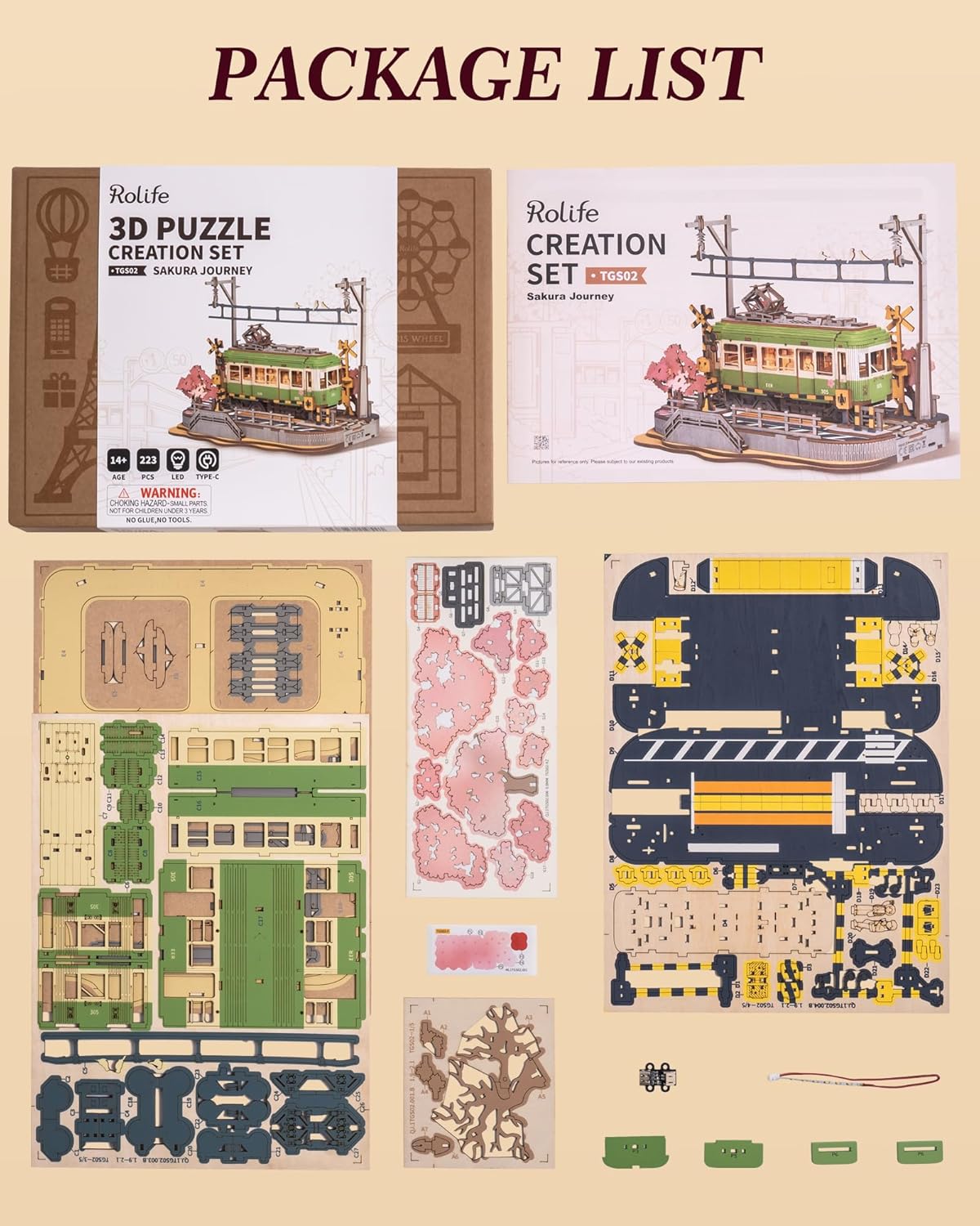 Rolife Sakura Journey 3D Wooden Puzzle TGS02