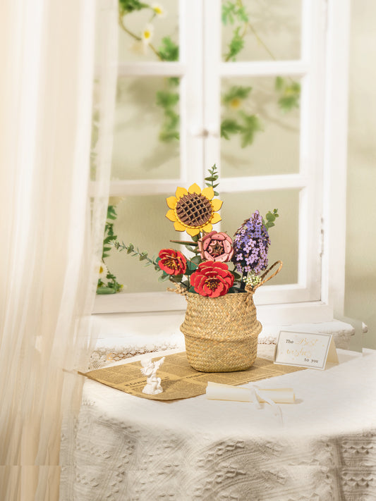 Rowood DIY Wooden Flower Bouquet 3D Wooden Puzzle