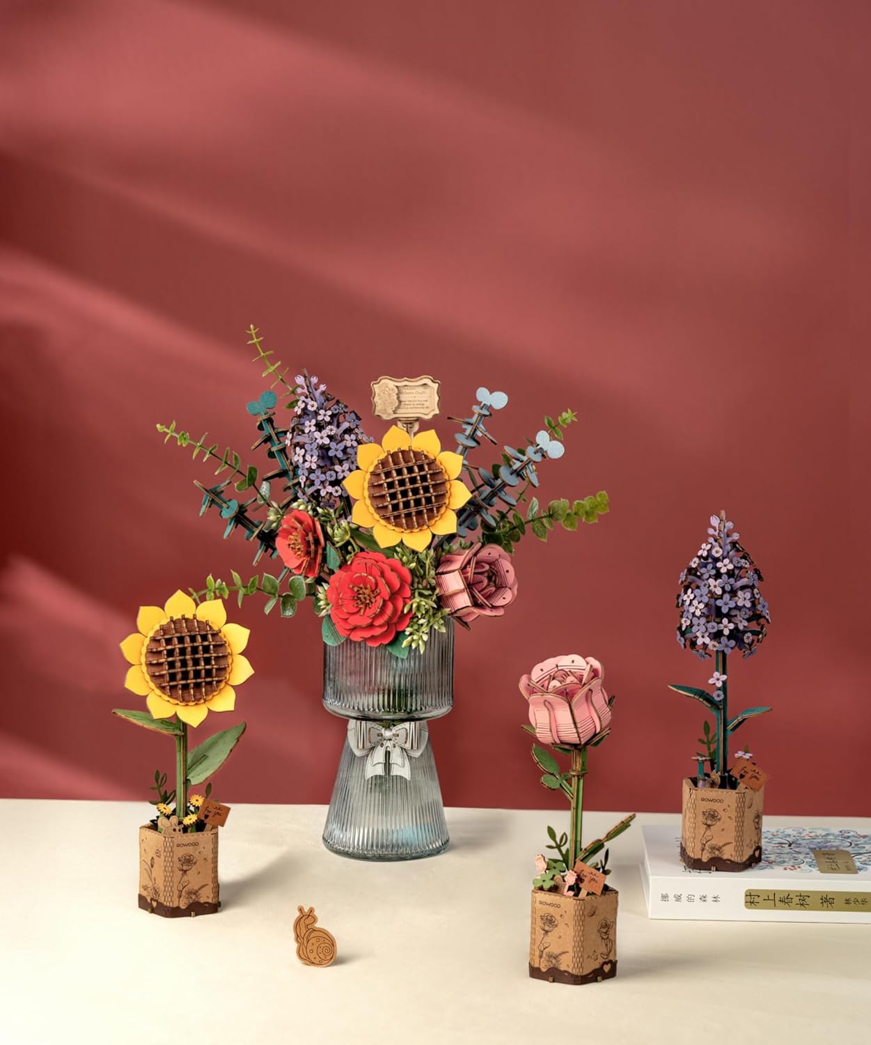 Rowood DIY Wooden Flower Bouquet 3D Wooden Puzzle