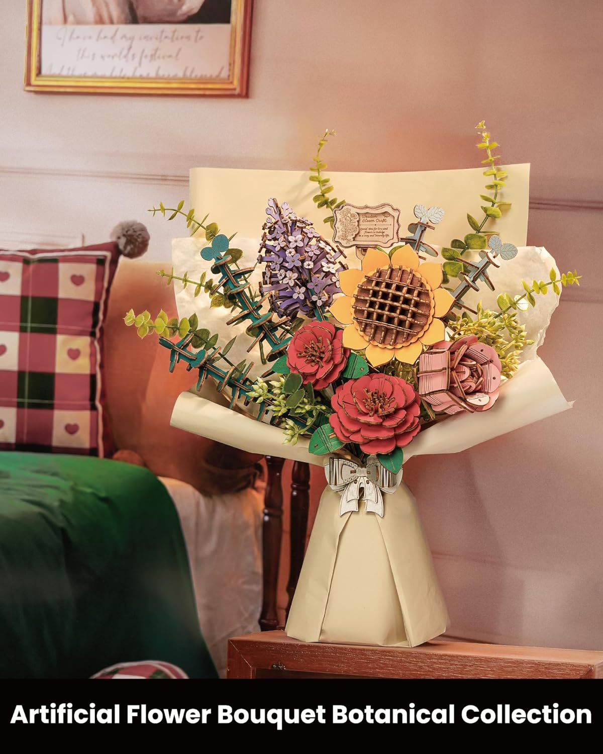 Rowood DIY Wooden Flower Bouquet 3D Wooden Puzzle