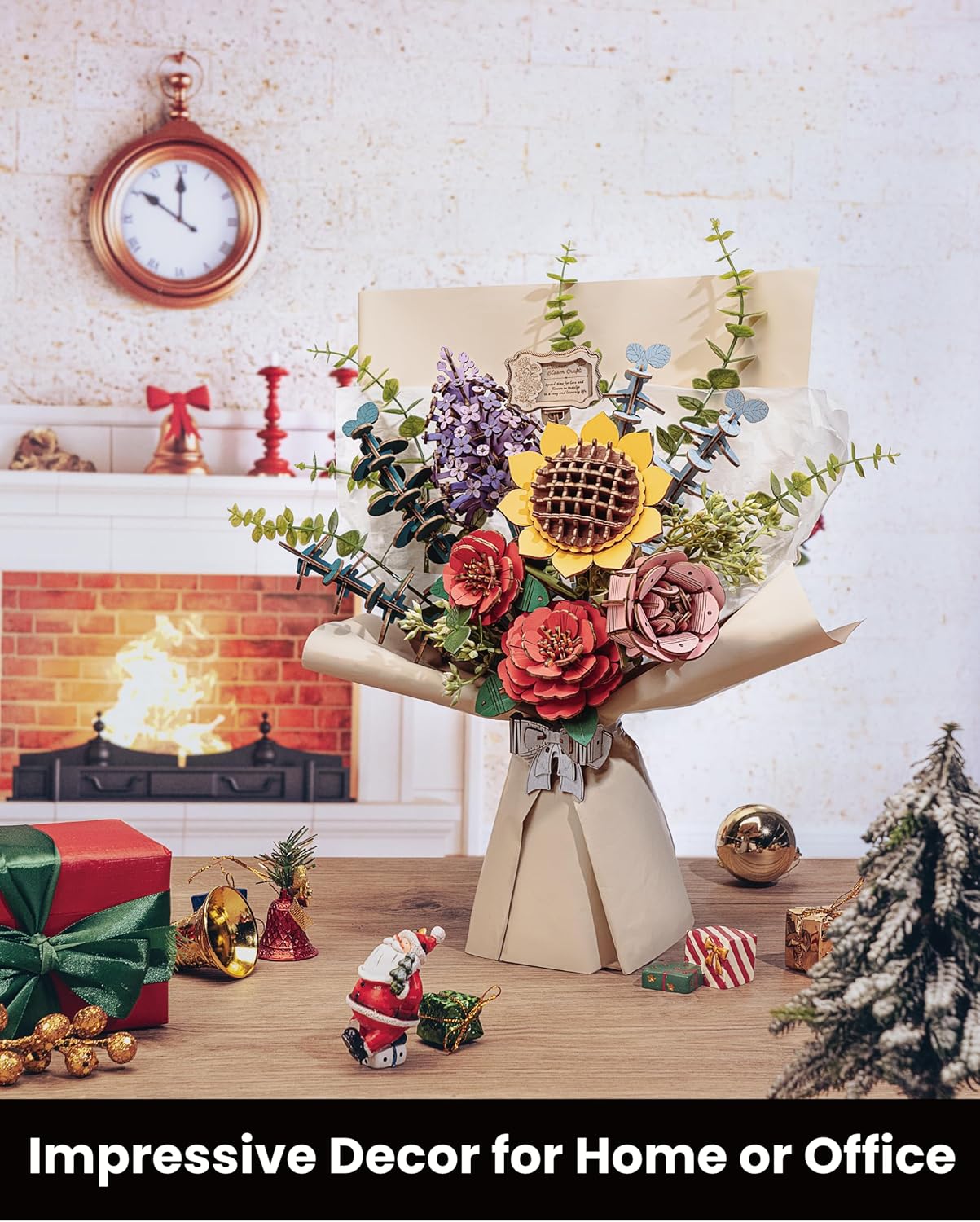 Rowood DIY Wooden Flower Bouquet 3D Wooden Puzzle