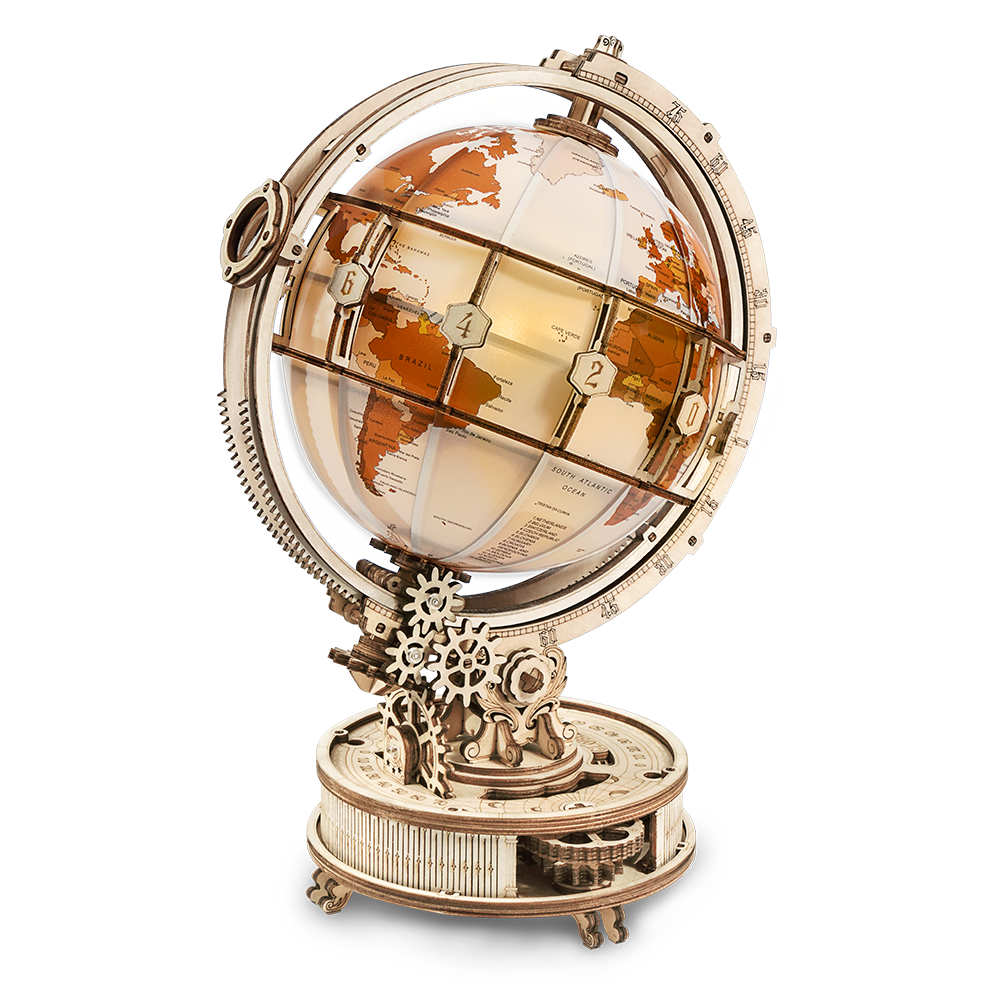 ROKR Luminous Globe Curious Discovery 3D Wooden Puzzle ST003