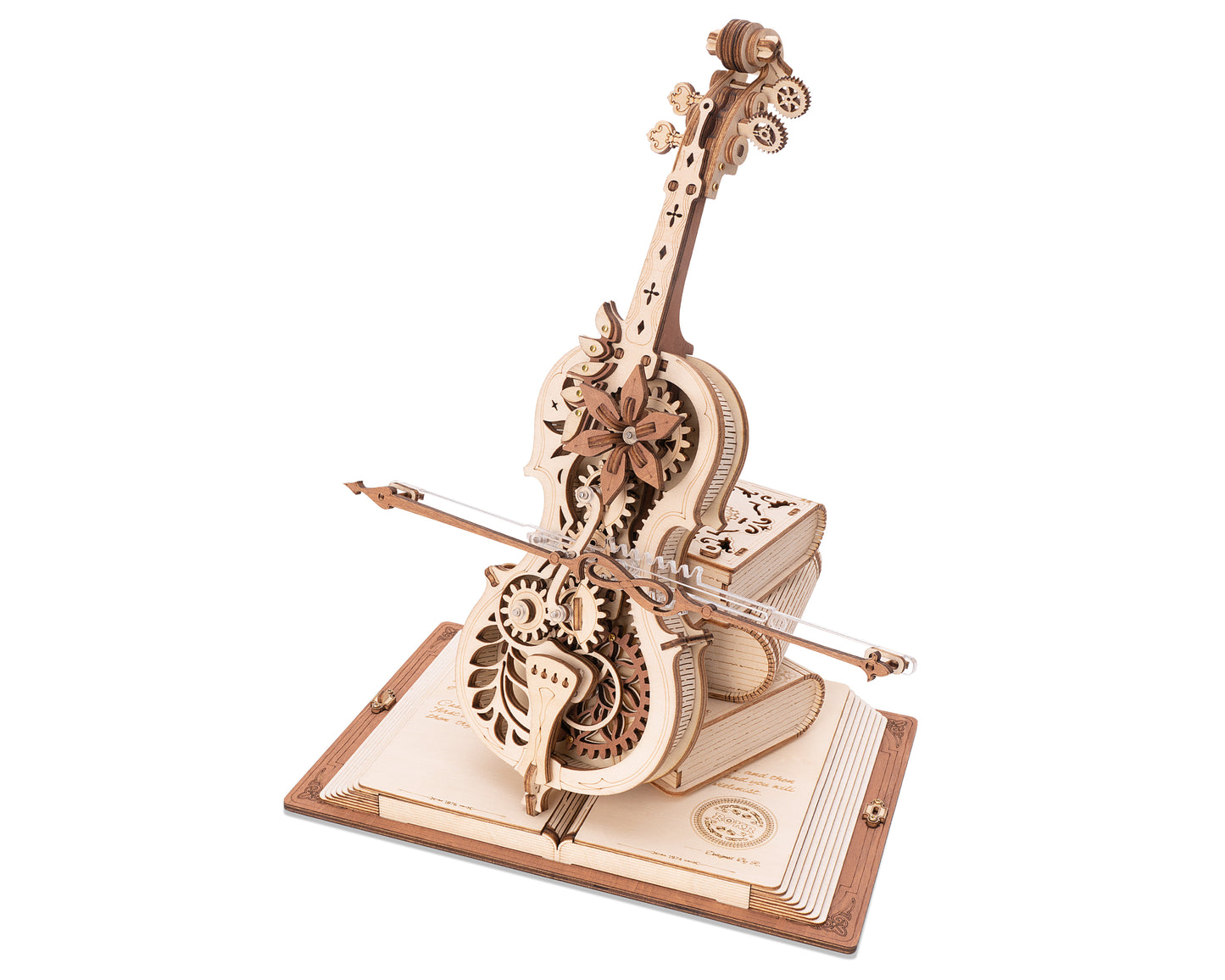 ROKR Magic Cello Mechanical Music Box 3D Wooden Puzzle AMK63